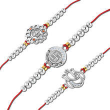 Lords Jewels Silver Rakhi for Raksha Bandhan Pack of 3