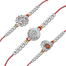 Lords Jewels Silver Rakhi for Raksha Bandhan Pack of 3