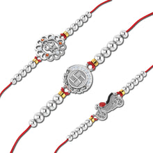Lords Jewels Silver Rakhi for Raksha Bandhan Pack of 3