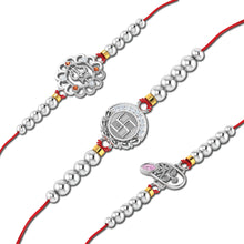 Lords Jewels Silver Rakhi for Raksha Bandhan Pack of 3