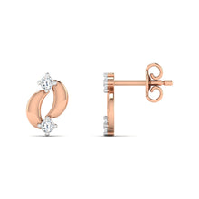 Halved Floret Diamond Earring