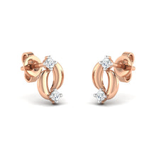 Halved Floret Diamond Earring