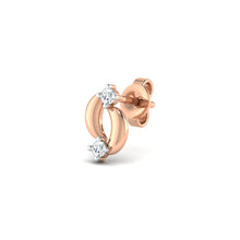 Halved Floret Diamond Earring