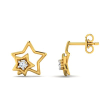 18k Gold Diamond Earring