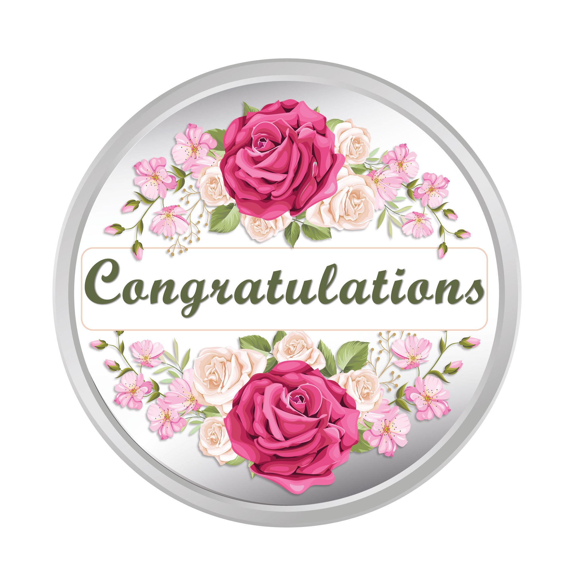 Congratulations 20 Grams 999 Purity Silver Coin
