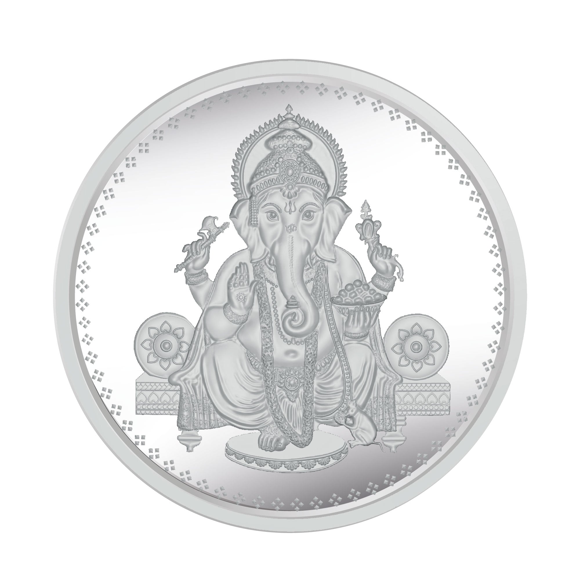 Ganesh ji Silver Coins 50 GM