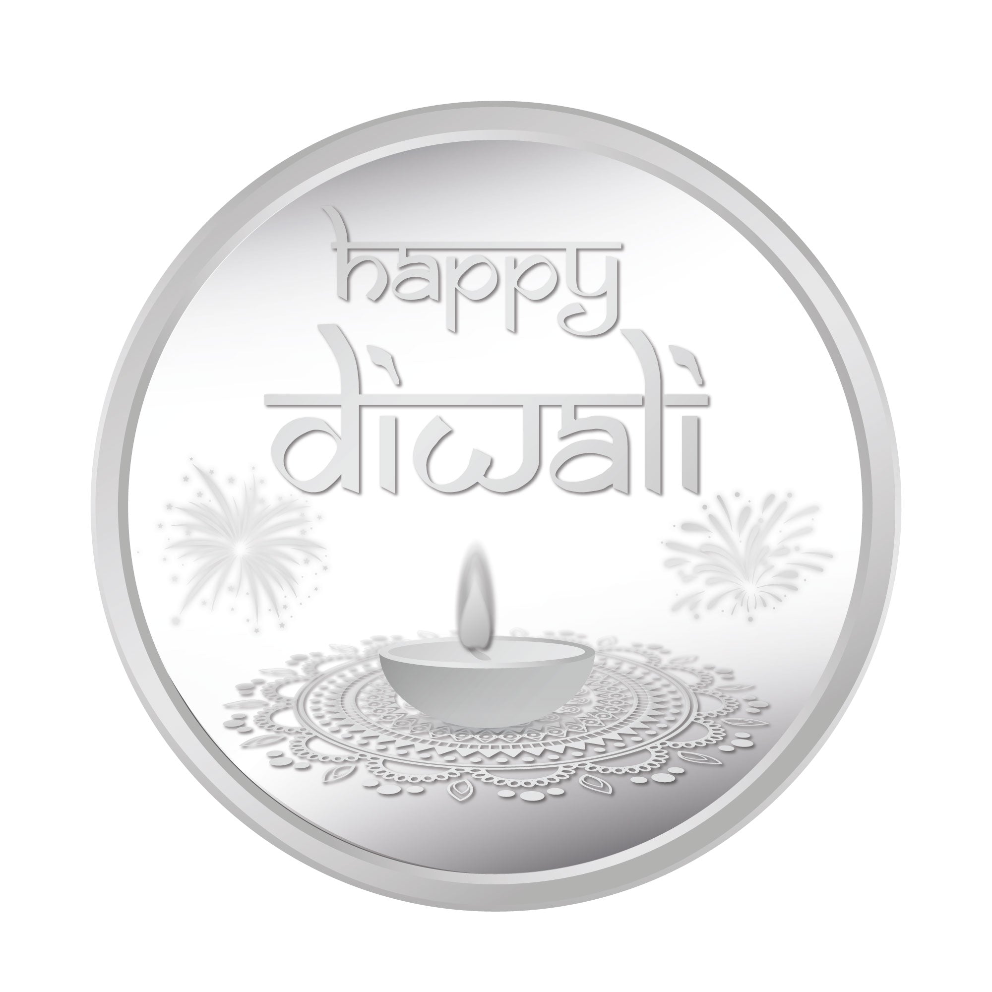 Happy Diwali 10 Grams Silver Coin