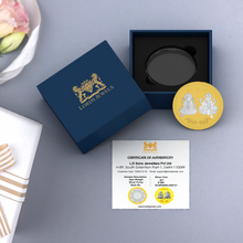 Laxmi Ganesh Ji Gold Plated Silver Coins 10 GM