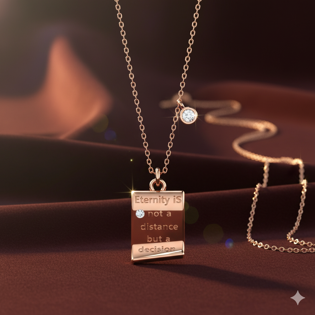 LORDS JEWELS 92.5 Silver Glow Pendant with Chain