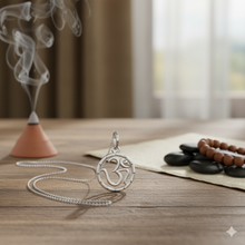 925 Sterling Silver Om Pendant