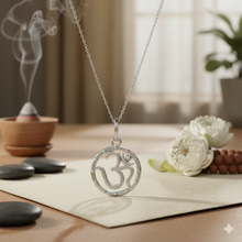 925 Sterling Silver Om Pendant
