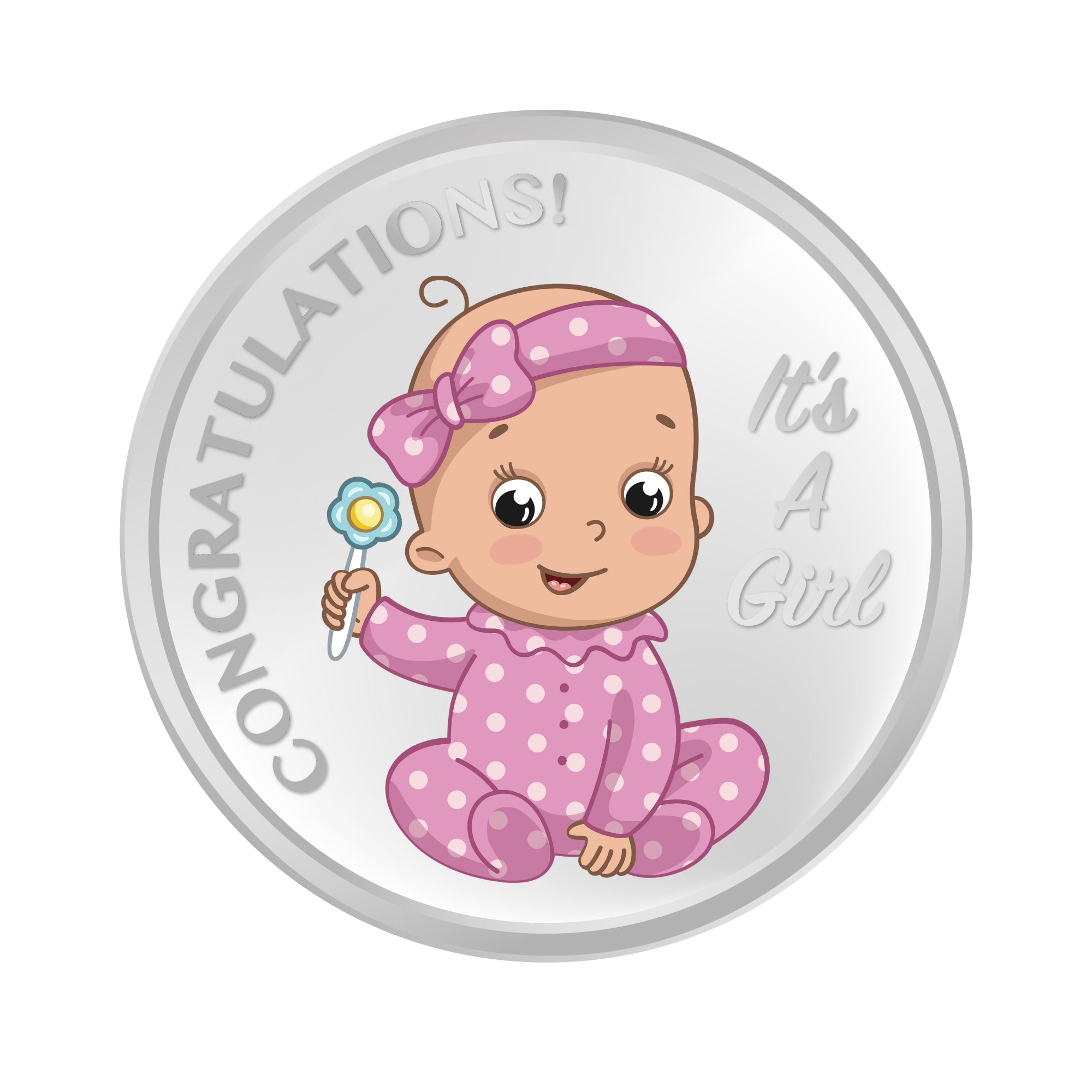 New Born Baby Girl Gift Silver Coin 20 Grams