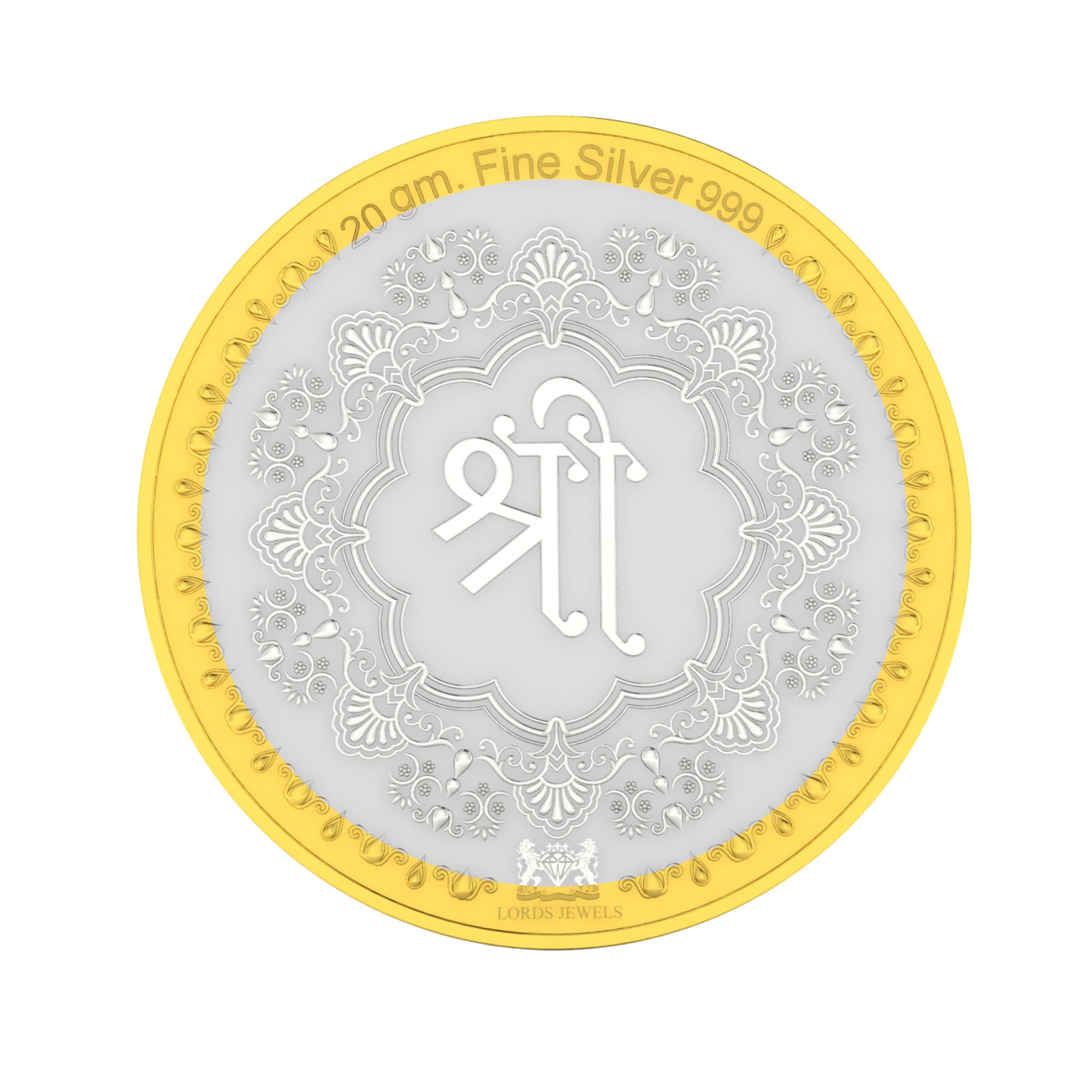 Shree Ji Silver Coin 20 GM lordsjewels