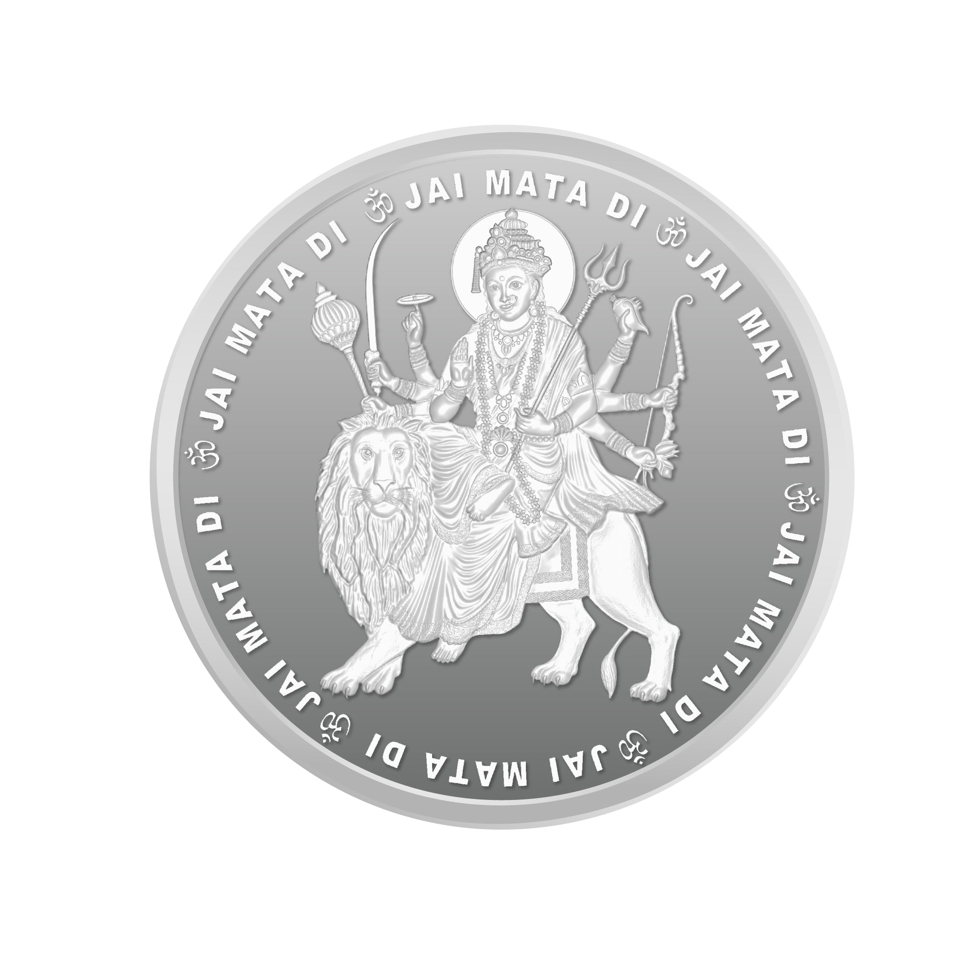 Sherawali Mata Ji Silver Coins 50 GM lordsjewels