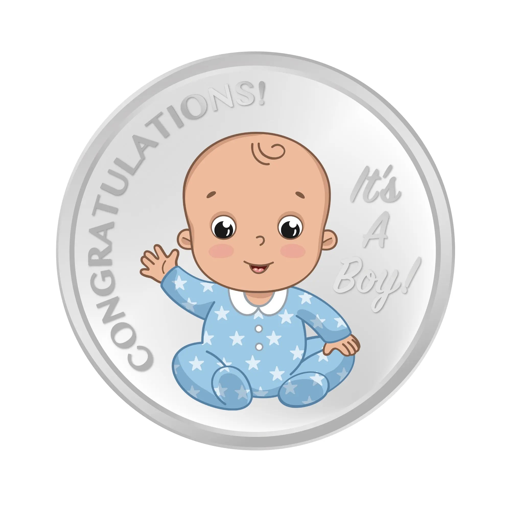 New Born Baby Boy Gift Silver Coin 20 Grams lordsjewels