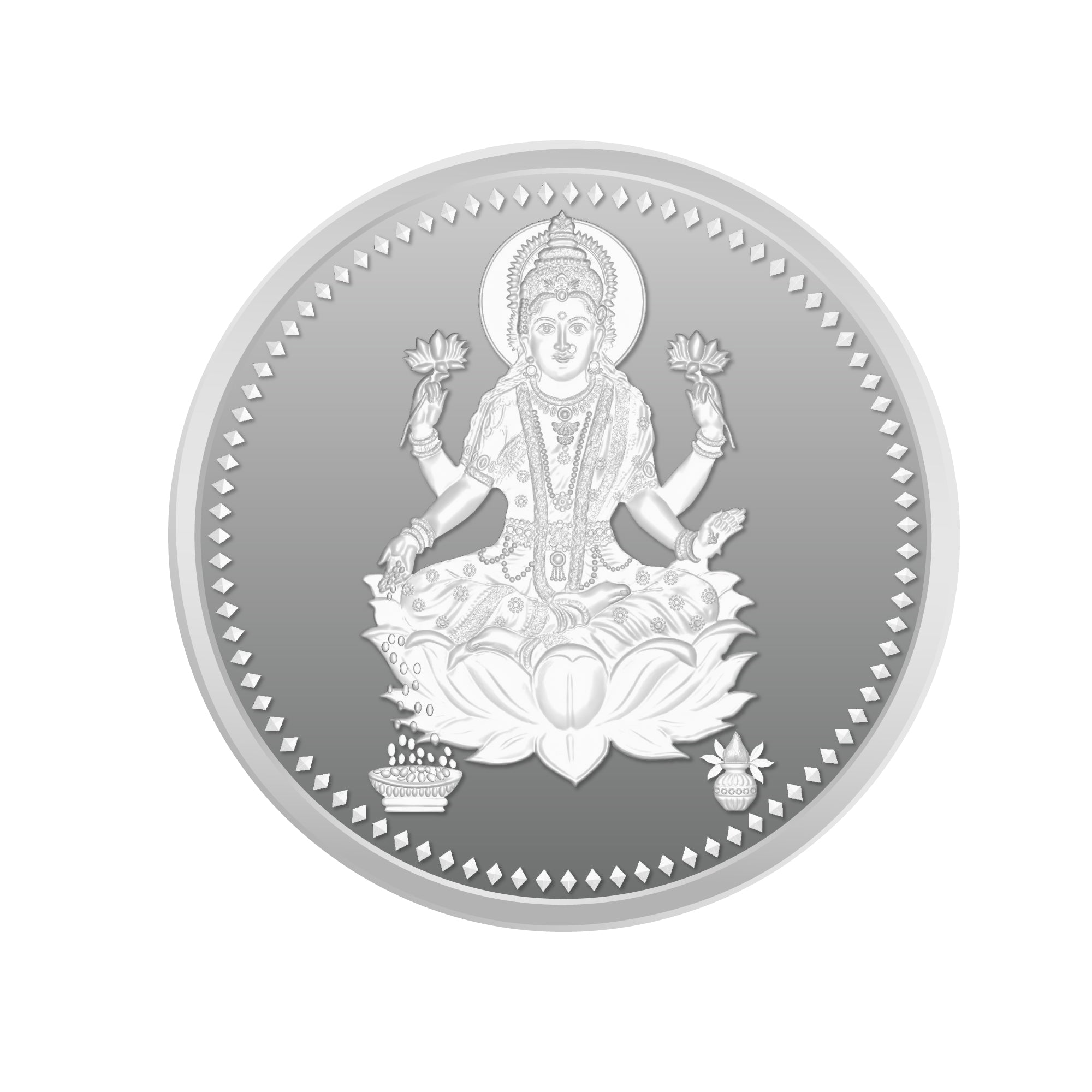 Laxmi Ji Silver Coin 10 GM lordsjewels
