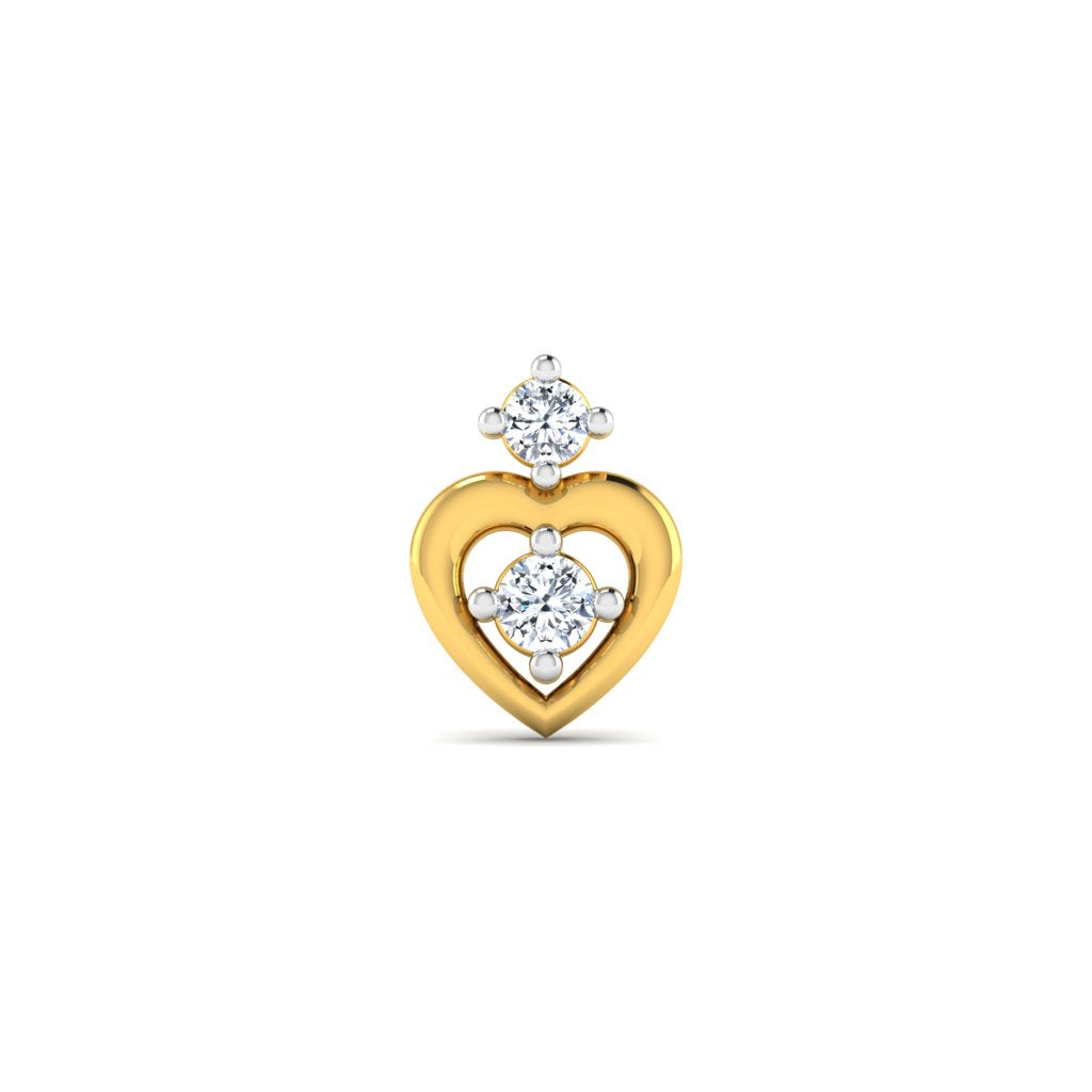 Holy Heart Diamond Nose Pin