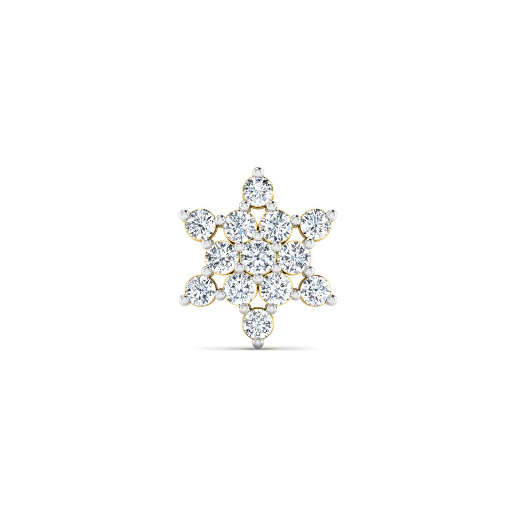 Geranium Diamond Nose Pin