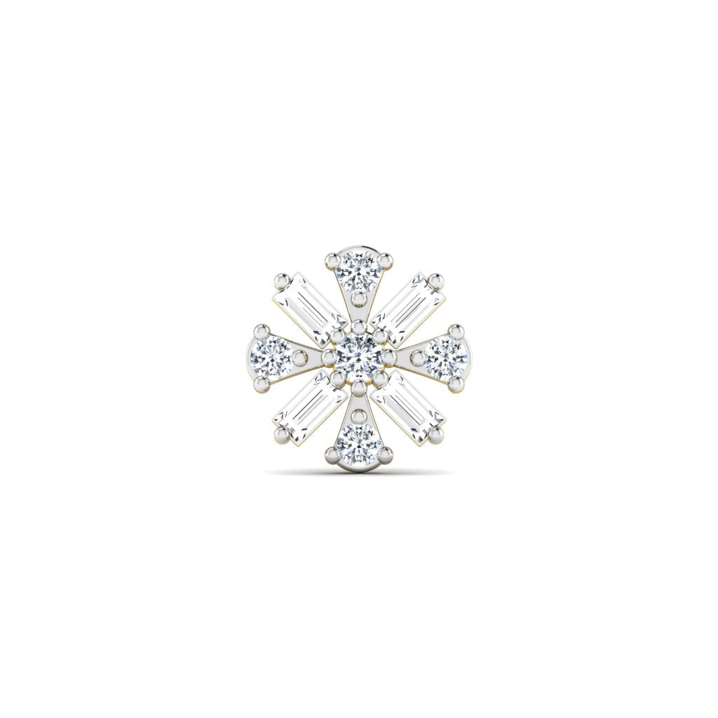 Crystal Cross Diamond Nose Pin