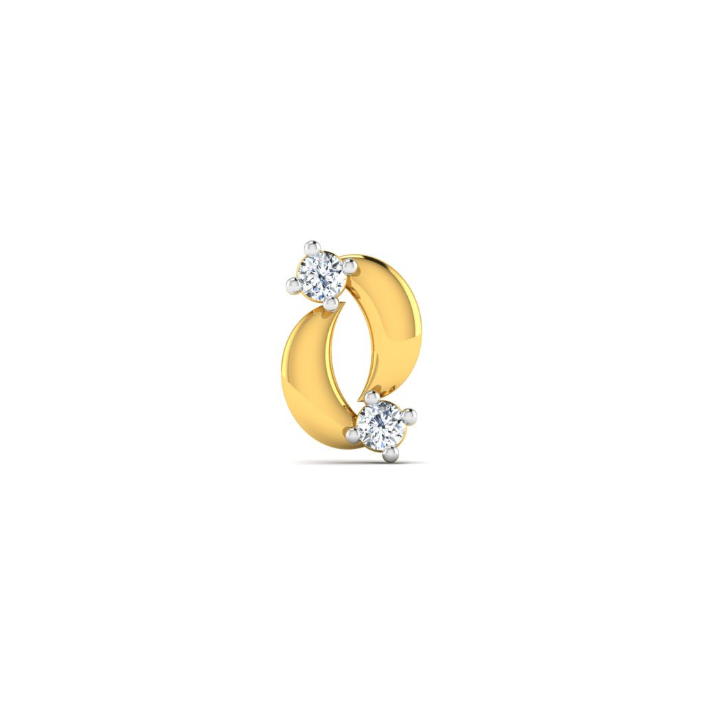 Complement of Leaf Diamond Nose Pin lordsjewels