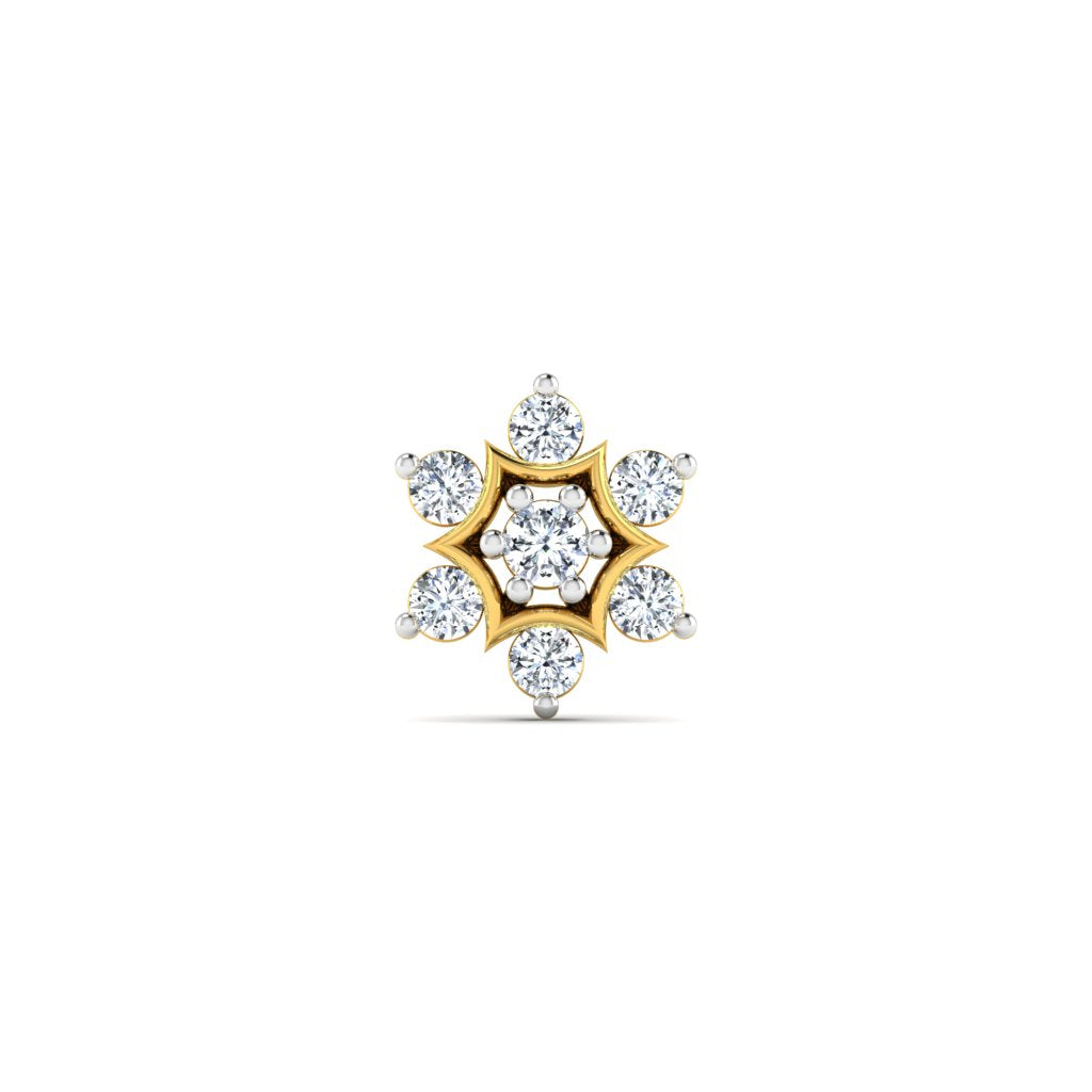 Evergreen Moon Diamond Nose Pin lordsjewels