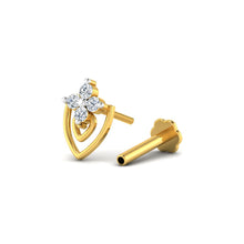 Shield of Crown Diamond Nose Pin lordsjewels