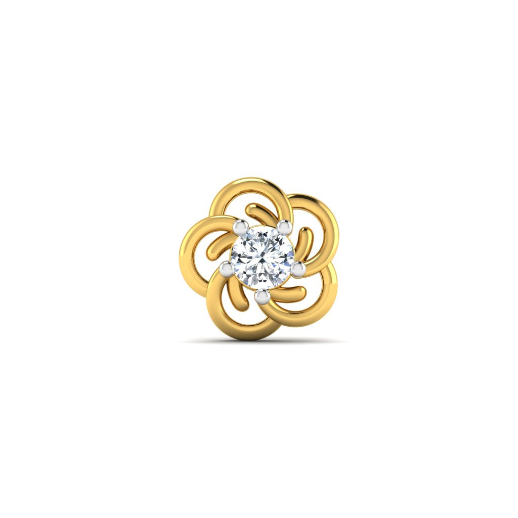 Lively Floret Diamond Nose Pin