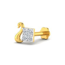 Golden Duck Diamond Nose Pin lordsjewels