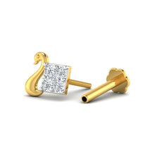 Golden Duck Diamond Nose Pin lordsjewels