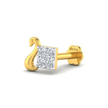 Golden Duck Diamond Nose Pin lordsjewels