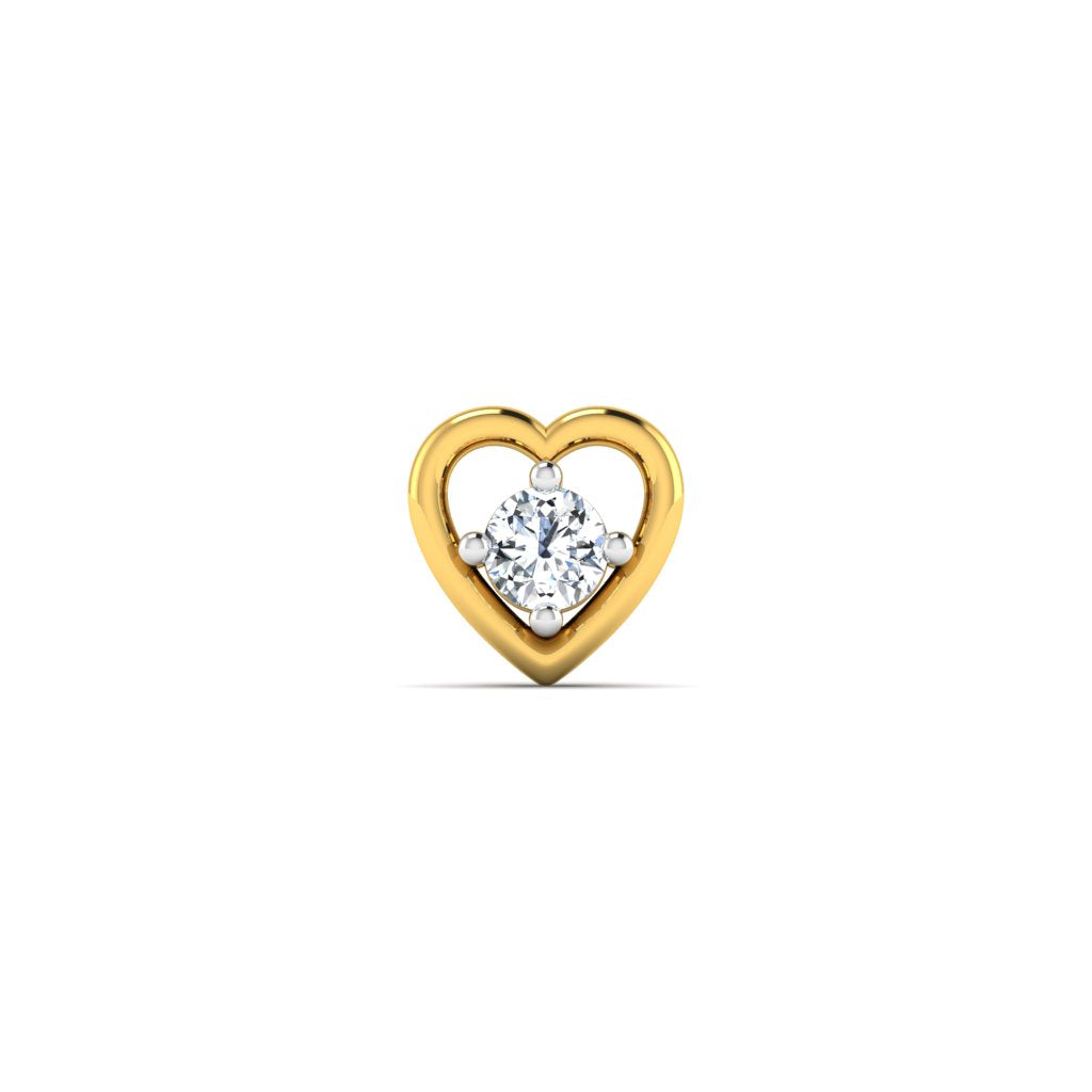 Winter Heart Diamond Nose Pin