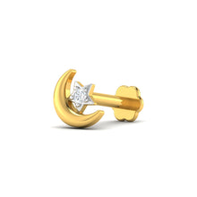 Moon Star Love Story Diamond Nose Pin lordsjewels