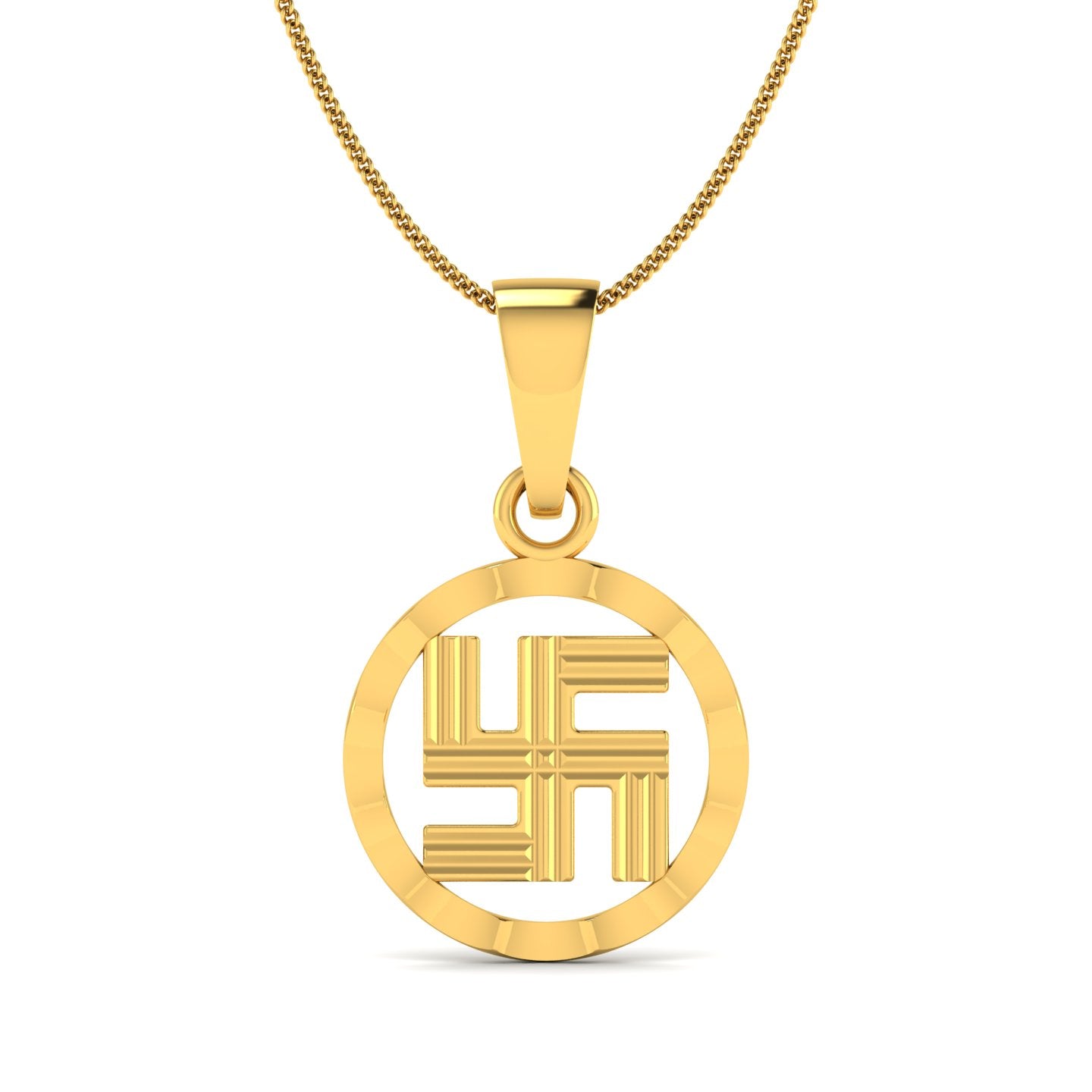 Swastik Gold Pendant