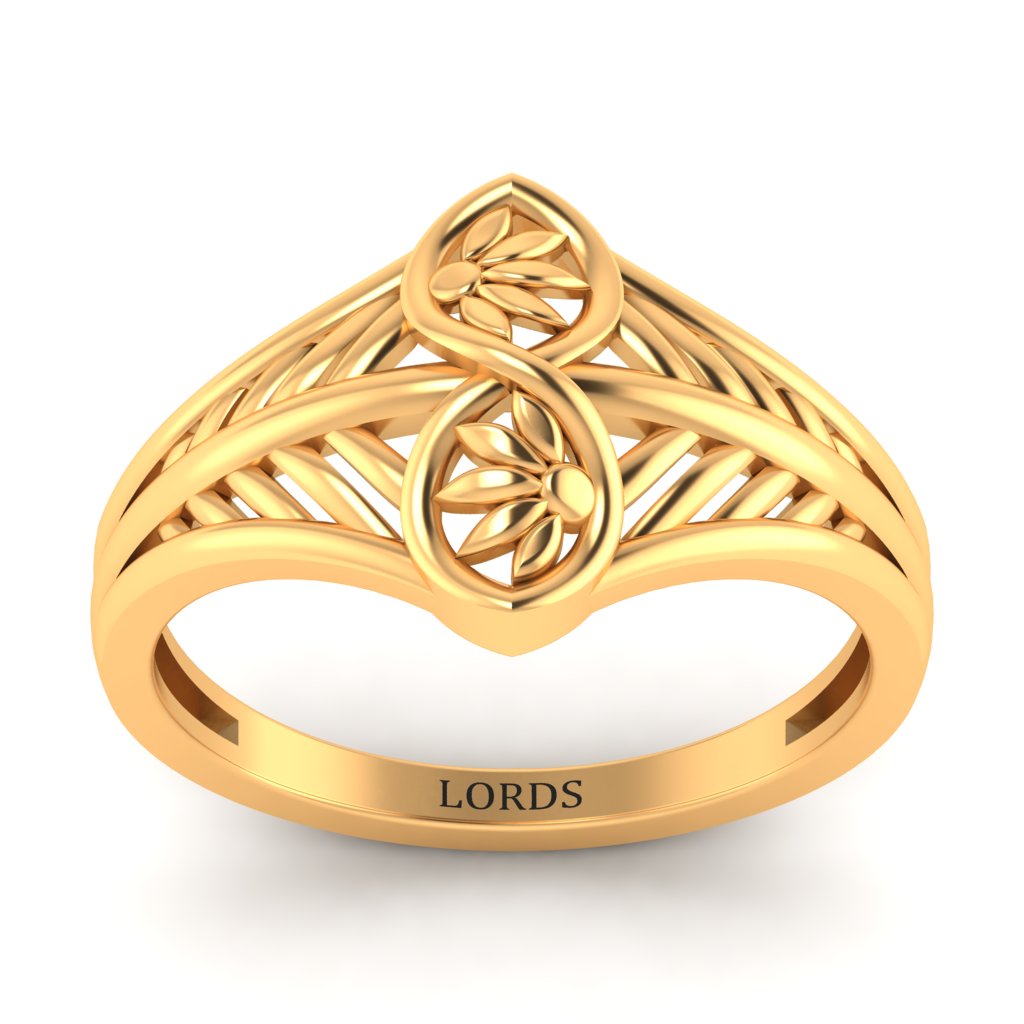 Twing Leaf Gold Ring