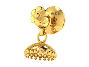 Replenishing 22 Karat Jhumki lordsjewels