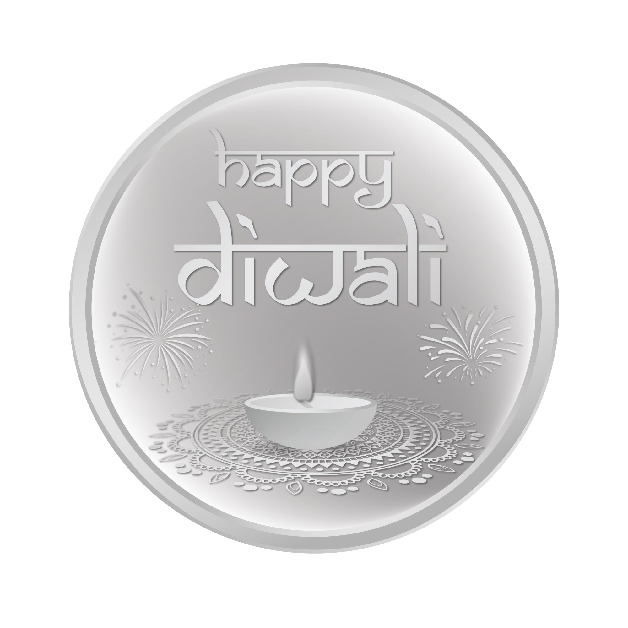 Happy Diwali 10 Grams Silver Coin lordsjewels
