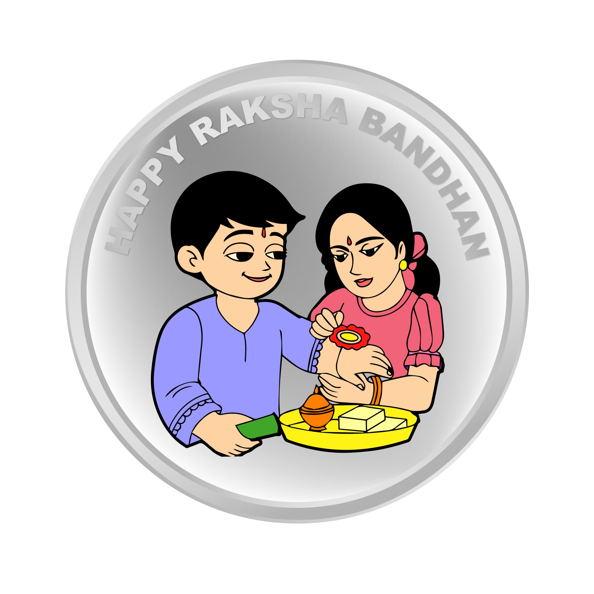 Raksha Bandhan Precious Moment 10 g Silver Coin