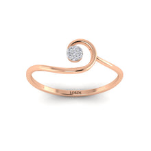 Curly Glitter Diamond Ring lordsjewels