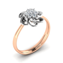 Diamond Studded Flower Ring lordsjewels