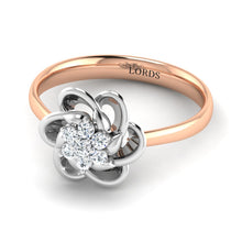Diamond Studded Flower Ring lordsjewels
