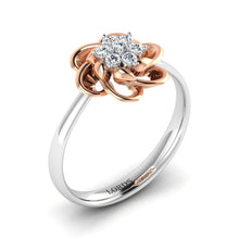 Diamond Studded Flower Ring lordsjewels