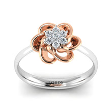 Diamond Studded Flower Ring lordsjewels