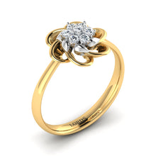 Diamond Studded Flower Ring lordsjewels