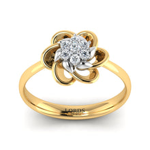 Diamond Studded Flower Ring lordsjewels