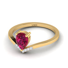 Ruby Drop Diamond Ring lordsjewels