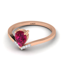 Ruby Drop Diamond Ring lordsjewels