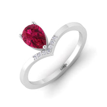 Ruby Drop Diamond Ring lordsjewels