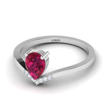 Ruby Drop Diamond Ring lordsjewels