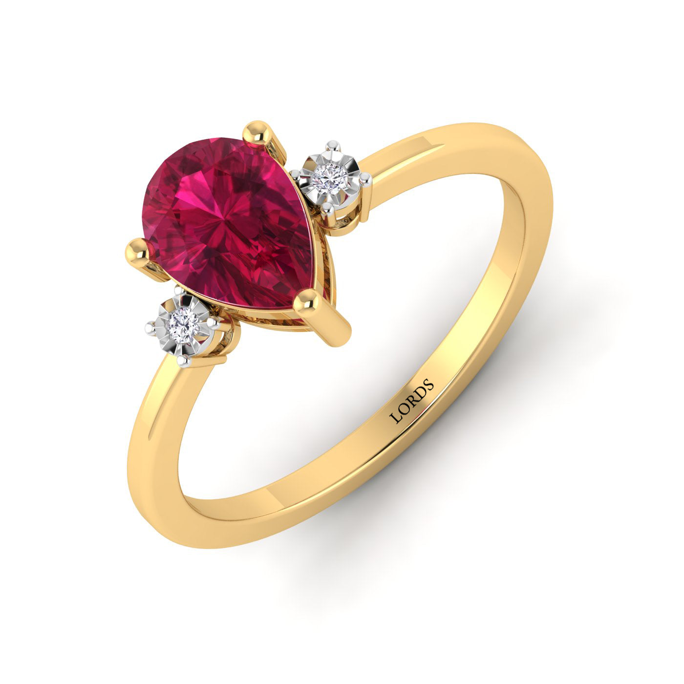 Scarlet Drop Diamond Ring