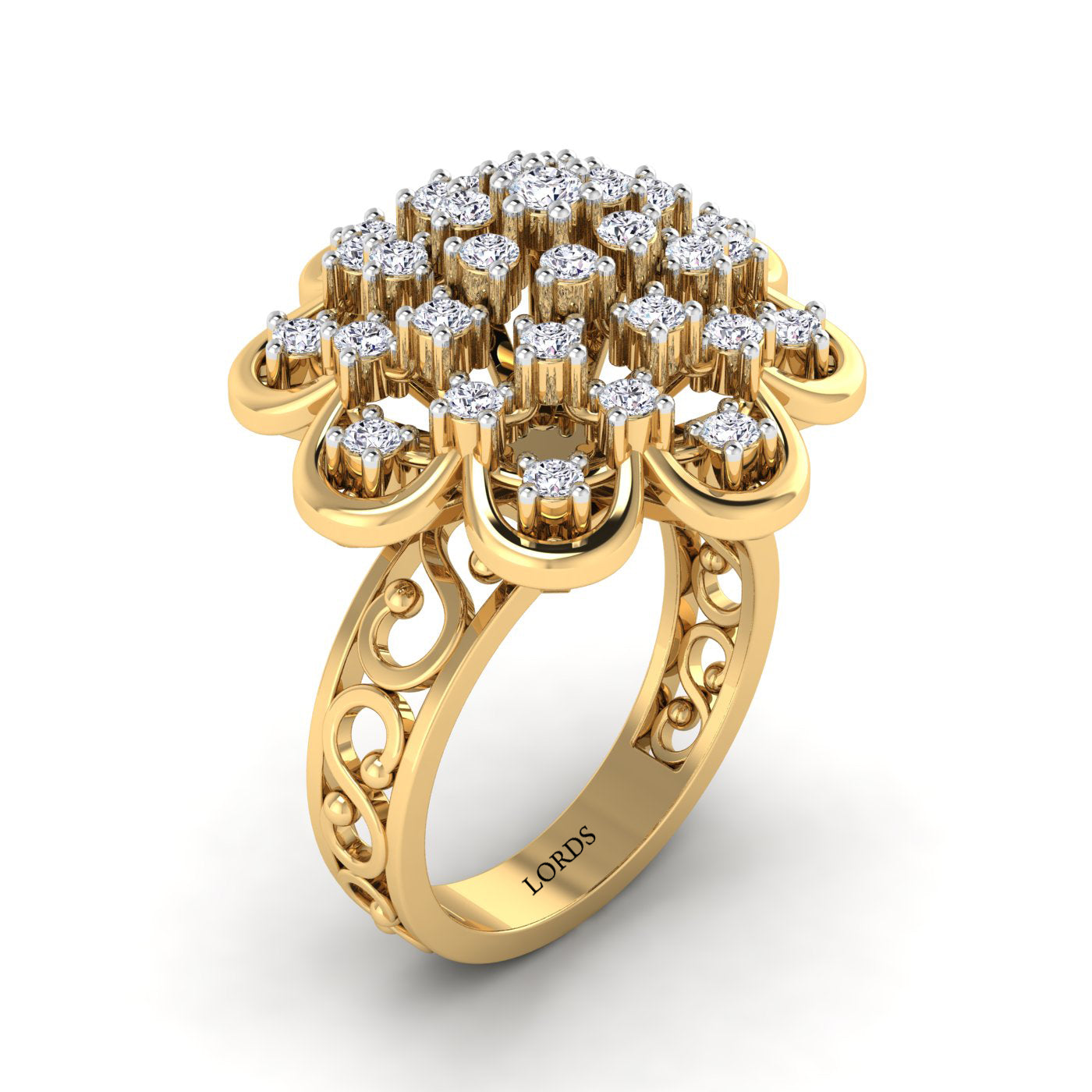 Giant Flora Diamond Ring